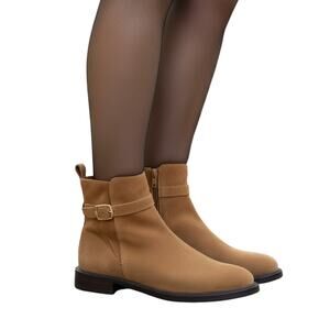 Sam Edelman Nolynn Brown Buckled Booties Women Size 9 NWOB